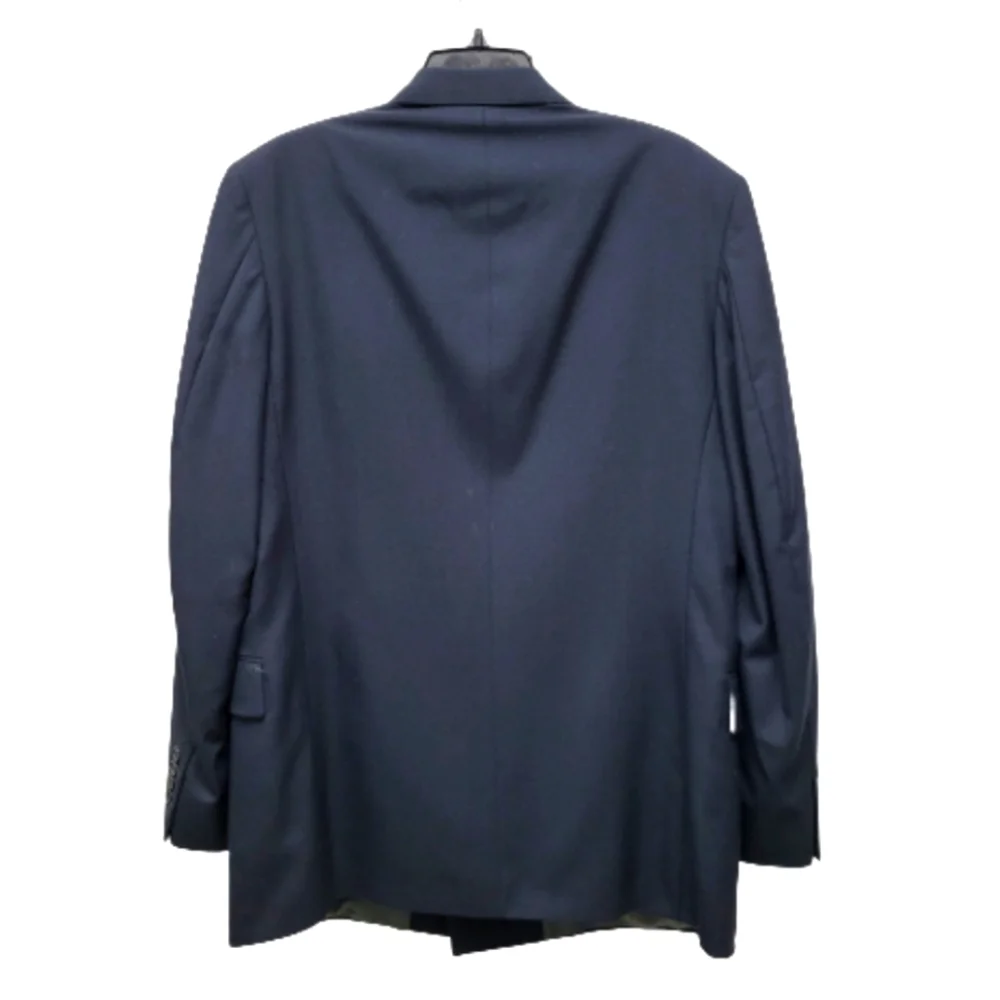 🔥 VINTAGE Johnny Carson Navy Double Breasted Sports Coat 💙💙💙 - Picture 2 of 8